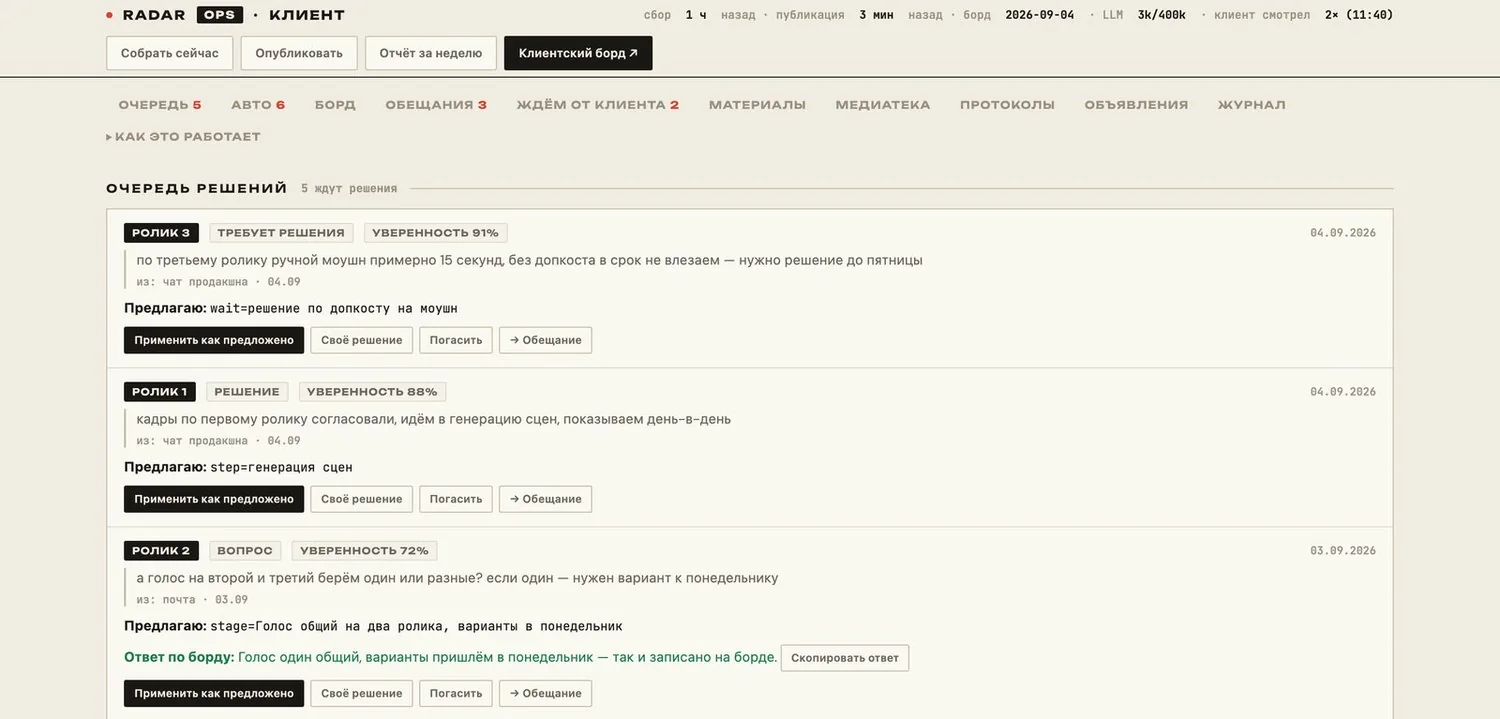 Решения из чата на подтверждение
