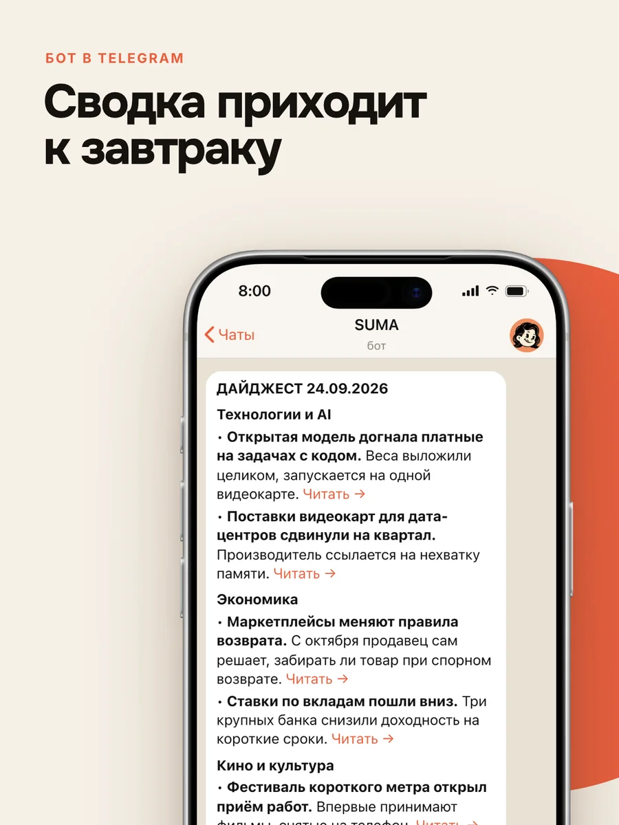 Сообщение бота в 08:00